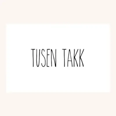 Tusen takk, 10X15